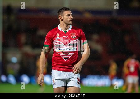 Doncaster, Angleterre - 31st octobre 2022 - coupe du monde de rugby en Papouasie-Nouvelle-Guinée contre le pays de Galles au stade Eco Power, Doncaster, Royaume-Uni - Gavin Benninon du pays de Galles Banque D'Images