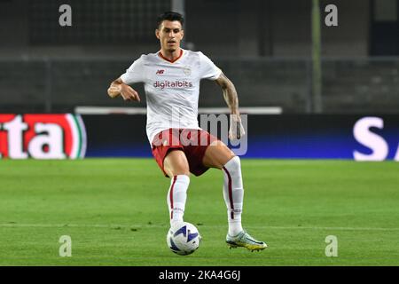 Stade Marcantonio Bentegodi, Vérone, Italie, 31 octobre 2022, roger ibanez (roma) pendant Hellas Verona FC vs AS Roma - football italien série A match Banque D'Images