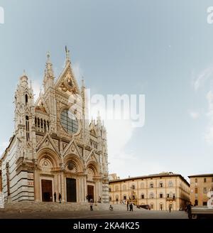 Un petit angle de la cathédrale de Sienne en Italie Banque D'Images