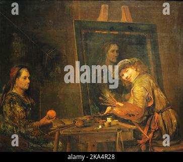 Autoportrait comme Zeuxis (1685), peinture par Arent de Gelder Banque D'Images