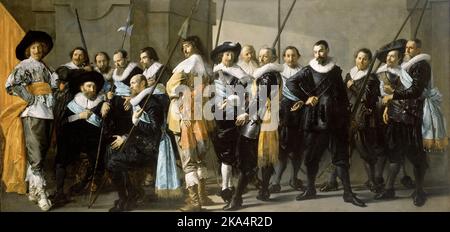 La Compagnie des maigres, la compagnie du capitaine Reinier Reael et le lieutenant Cornelis Michielsz. Blaeuw, Amsterdam, 1637 ans, connue sous le nom de « société de l'aigle ». Peinture de Frans Hals et Pieter Codde Banque D'Images