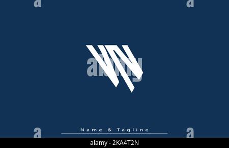 Lettres de l'alphabet initiales Monogram logo VN , NV Illustration de Vecteur