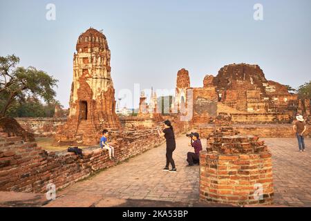 Wat Mahathat Thaïlande Ayutthaya Banque D'Images