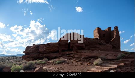 Le complexe des ruines de Wukoki est situé dans le monument national de Wupatki et construit par les anciens Pueblo Banque D'Images