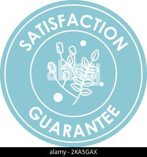 Garantie de satisfaction, soins cosmétiques naturels Illustration de Vecteur