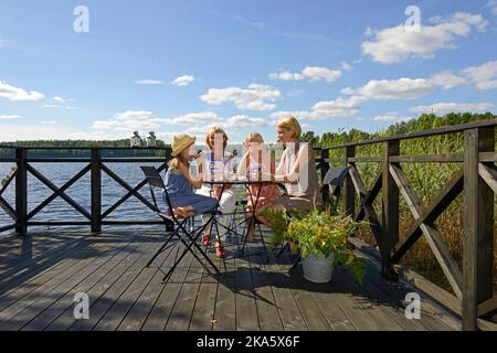 Fika sur le pont Banque D'Images