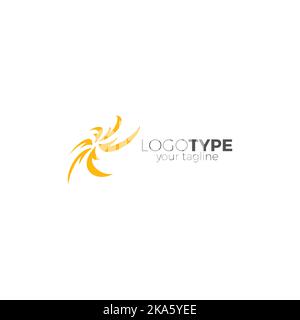 Illustration vectorielle du logo Sun Spiral Abstract Illustration de Vecteur