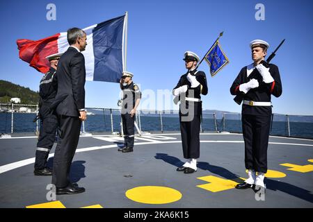 Trondheim, Norvège 20160620. Le Secrétaire général de l'OTAN, Jens Stoltenberg, visite lundi l'exercice militaire Dynamic Mongoose. Photo: OLE Martin Wold / NTB scanpix Banque D'Images