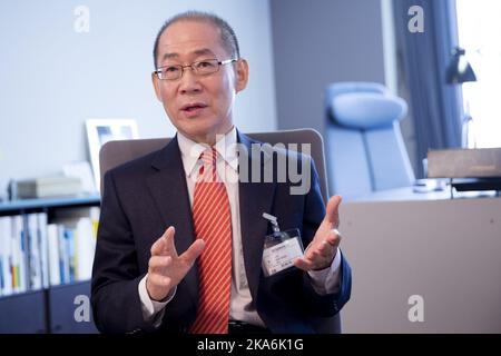 Oslo, Norvège 20160620. La Corée du Sud Hoesung Lee, chef du Groupe d'experts intergouvernemental sur l'évolution du climat (GIEC), est en visite à Oslo. Photo: Haakon Mosvold Larsen / NTB scanpix Banque D'Images