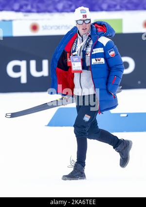 Lahti, Finlande 20170227. FIS Championnats du monde de ski nordique 2017 Lahti. Entraînement Pa stade entraîneur national en combiné Kristian Hammer lundi photo: Terje Pedersen / NTB scanpix Banque D'Images