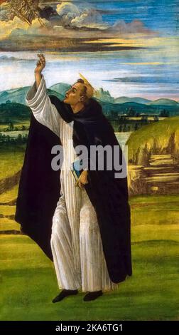 Sandro Botticelli, St Dominic, peinture à tempera sur toile, 1498-1505 Banque D'Images