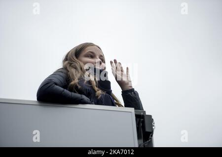 BERGEN, Norvège 20170924. Championnats du monde de route UCI à Bergen, Norvège 2017. HKH Princesse Ingrid Alexandra à la fin de la coupe du monde du cyclisme à Bergen. Photo: Carina Johansen / NTB Scanpix Banque D'Images