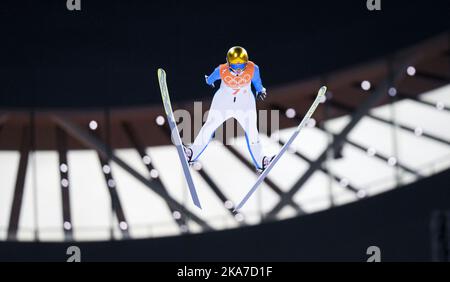 Zhangjiakou, Chine 20220207. Silje Opseth en compétition mixte en saut pendant les Jeux Olympiques d'hiver à Beijing 2022 photo: Fredrik Varfjell / NTB Banque D'Images