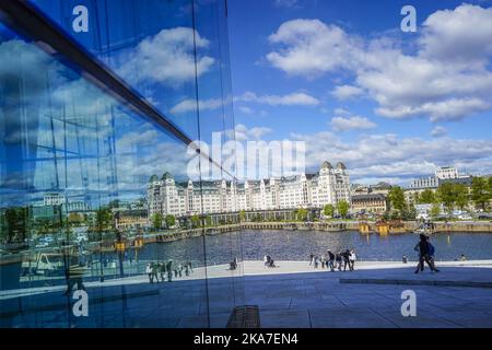 Oslo 20220512. Vue depuis l'Opéra d'Oslo. Photo: Lise Aaserud / NTB Banque D'Images