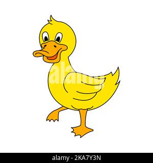 animal mignon de canard sur la version de dessin animé, illustration vectorielle Illustration de Vecteur