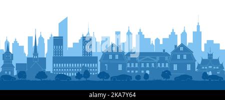 Norvège célèbres monuments par le style de silhouette, illustration vectorielle Illustration de Vecteur