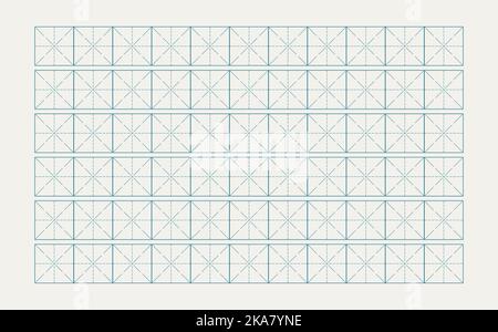 Classeur pour l'écriture de hiéroglyphes. Papier ligné pour l'impression. Motif géométrique pour l'école. Papier ligné réaliste. Simulateur d'écriture en chinois Illustration de Vecteur