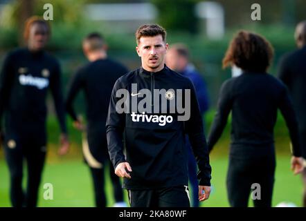 Mason Mount de Chelsea lors d'une séance d'entraînement au Cobham Training Centre, Surrey. Date de la photo: Mardi 1 novembre 2022. Banque D'Images