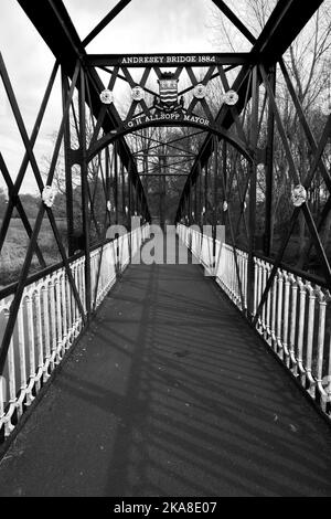 Le pont d'Andresey au-dessus de la rivière Trent, Burton upon Trent Town, Staffordshire, Angleterre; Royaume-Uni Banque D'Images