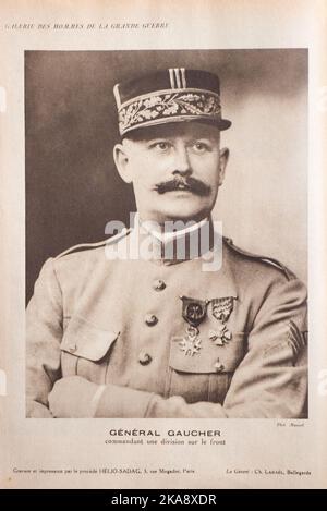 WW1 - l'image de la guerre : général GAUCHER - Illustration du photographe français Henri MANUEL (1874-1947) Banque D'Images