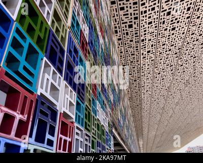 Panneau moderne de la gare de Casa voyageurs Banque D'Images