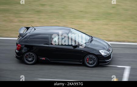 Honda Civic EP3 Type-R sur piste Banque D'Images