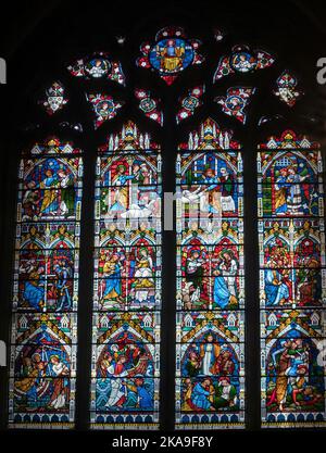 Vitraux de la cathédrale d'Ely, Cambridgeshire Banque D'Images