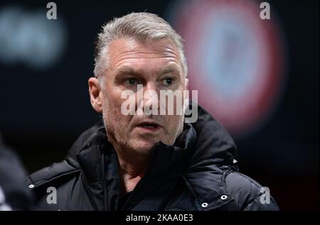 Bristol, Angleterre, le 1st novembre 2022. Nigel Pearson, directeur de Bristol City, lors du match du championnat Sky Bet à Ashton Gate, Bristol. Le crédit photo devrait se lire: Ashley Crowden / Sportimage Banque D'Images