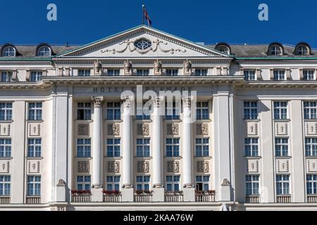 Hotel Esplanade, Zagreb, Croatie. Ouvert en 1925 comme refuge pour les passagers de l'Orient Express. Banque D'Images