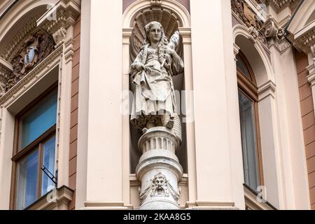 Bâtiment néo-baroque très orné, ville basse de Radiceva ulica, Zagreb, Croatie Banque D'Images