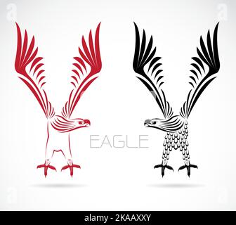 Image vectorielle d'un aigle sur fond blanc. Illustration vectorielle superposée facile à modifier. Animaux sauvages. Illustration de Vecteur