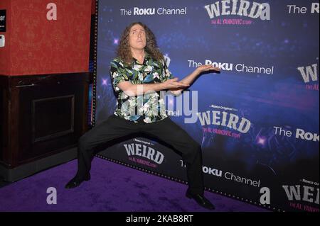 New York, États-Unis. 01st novembre 2022. Weird Al Yankovic assiste à The Weird: The Al Yankovic Story New York Premiere au Alamo Drafthouse Cinema, dans le quartier de Brooklyn de New York, NY, 1 novembre 2022. (Photo par Anthony Behar/Sipa USA) crédit: SIPA USA/Alay Live News Banque D'Images