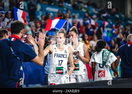 Espagne, Ténérife, 22 septembre 2018: Marines Johannes, joueuse française de basket-ball pendant la coupe du monde de basket-ball féminin de la FIBA Banque D'Images