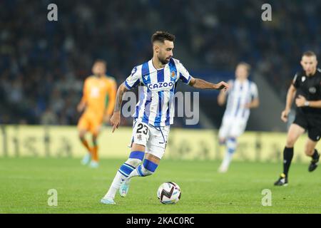 Saint-Sébastien, Espagne. 30th octobre 2022. BRAIS Mendez (Sociedad) football : Espagnol 'la Liga Santander' match entre Real Sociedad 0-2 Real Betis Balompie à la Reale Arena de San Sebastian, Espagne . Crédit: Mutsu Kawamori/AFLO/Alay Live News Banque D'Images