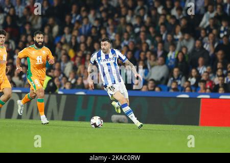 Saint-Sébastien, Espagne. 30th octobre 2022. Diego Rico (Sociedad) football : Espagnol 'la Liga Santander' match entre Real Sociedad 0-2 Real Betis Balompie à la Reale Arena de San Sebastian, Espagne . Crédit: Mutsu Kawamori/AFLO/Alay Live News Banque D'Images