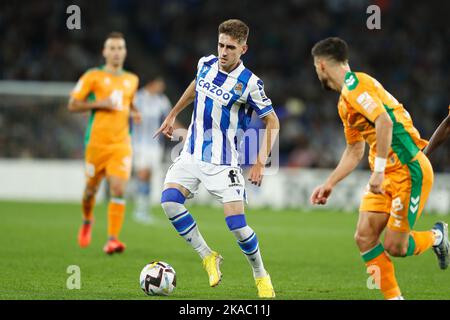 Saint-Sébastien, Espagne. 30th octobre 2022. Roberto Navarro (Sociedad) football : Espagnol 'la Liga Santander' match entre Real Sociedad 0-2 Real Betis Balompie à la Reale Arena de San Sebastian, Espagne . Crédit: Mutsu Kawamori/AFLO/Alay Live News Banque D'Images