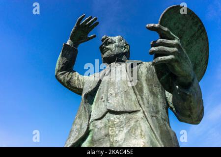 Statue d'Ivan Grohar, célèbre peintre slovène Banque D'Images