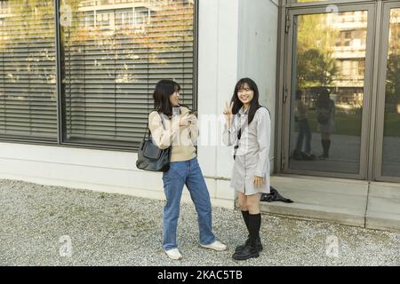 Deux filles japonaises à Munich Banque D'Images