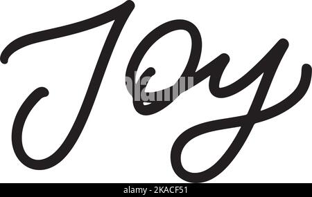 Vecteur de texte Joy écrit avec une typographie élégante Illustration de Vecteur