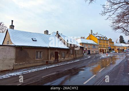 Village de Grinzing à vienne en début de matinée en hiver Banque D'Images