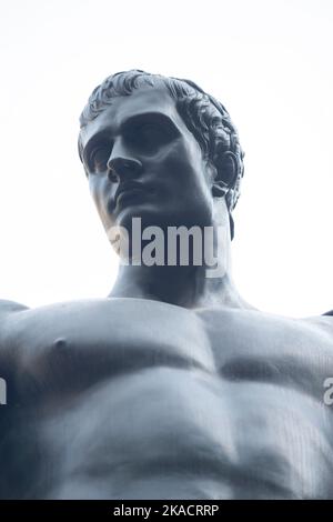 L'Italie, Lombardie, Milan, Académie d'Art Brera, Cour avec statue de Napoléon par Antonio Canova Banque D'Images