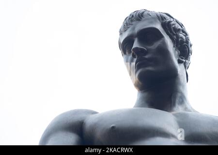 L'Italie, Lombardie, Milan, Académie d'Art Brera, Cour avec statue de Napoléon par Antonio Canova Banque D'Images