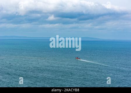 Le bateau à aubes Waverley dans la mer d'Irlande. Banque D'Images