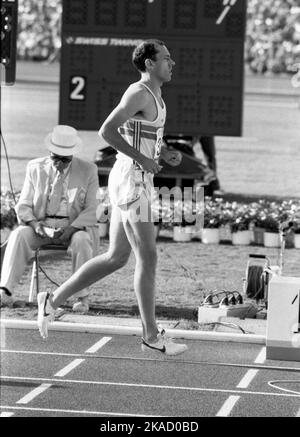 OLYMPIC SUMMERGAMES À LOS ANGELES Etats-Unis 1984STEVE OVETT coureur de fond britannique Banque D'Images