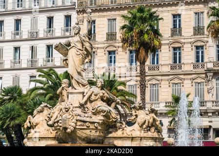 Fontaine de la Fédération, place de la liberté, Toulon, France, Europe Banque D'Images