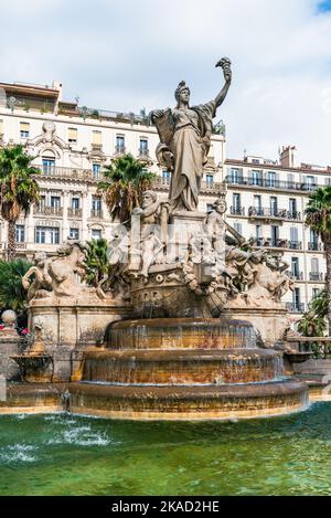 Fontaine de la Fédération, place de la liberté, Toulon, France, Europe Banque D'Images