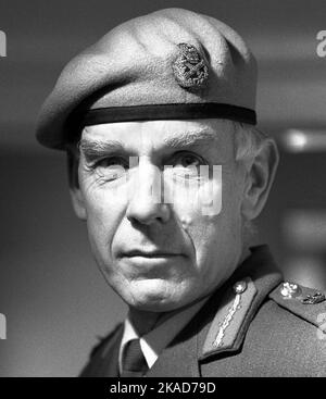 Général Sir Peter Edgar de la Cour de la Billière ancien officier de l'armée britannique, directeur de SAS pendant le siège de l'ambassade iranienne et commandant en chef des forces britanniques pendant la guerre du Golfe. Photographie de Gilbert Adams / Tony Henshaw Archive Banque D'Images