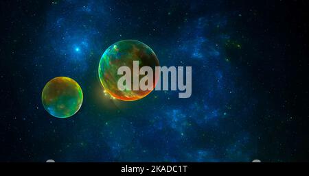 Spirale fractale. Fantastique arrière-plan abstrait des étoiles et galactique dans l'espace. Banque D'Images