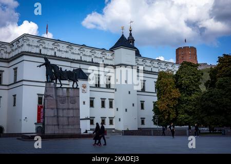 Vilnius, Lituanie - 26 septembre 2022 : un palais des grands ducs de Lituanie (Château inférieur). Banque D'Images