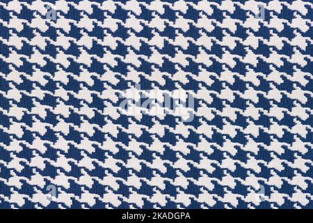 Motif pied-de-poule bleu et blanc Banque D'Images